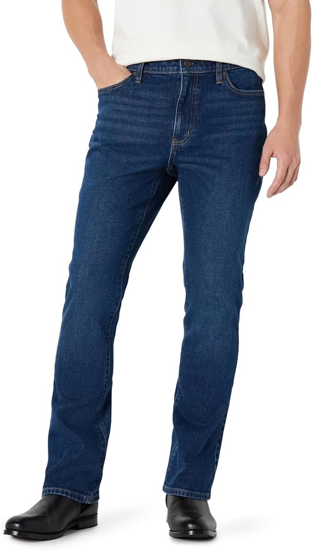 Detalle 2 de Amazon Essentials Herren Slim-Fit Bootcut-Jeans mit geringem Stretchanteil