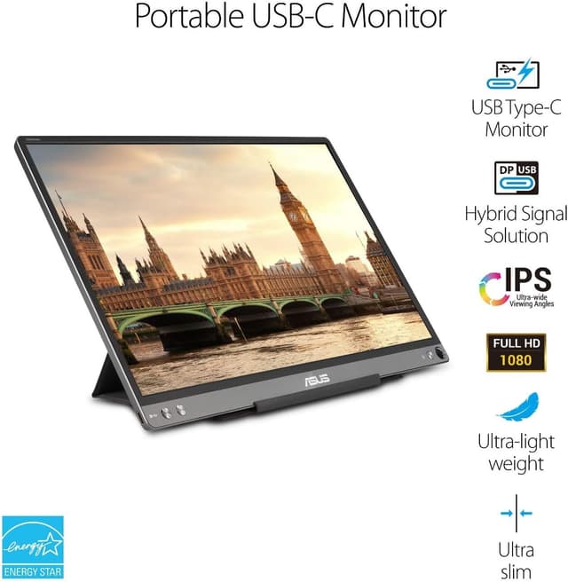Detalle de ASUS ZenScreen MB16ACE 15.6" USB monitor