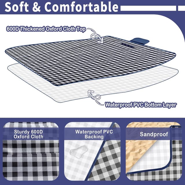 Thumbnail 2 de Habaylin Picnic Blanket 200 x 200 cm