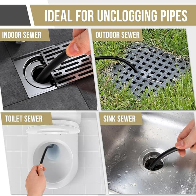 Thumbnail 6 de Ajiteogy Tuyau déboucheur 20 m pour nettoyeur haute pression Kärcher série K (M22), buses rotatives