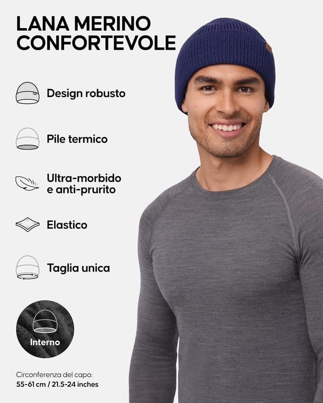 Detalle 2 de DANISH ENDURANCE Berretto Beanie 55-61 cm 🧣