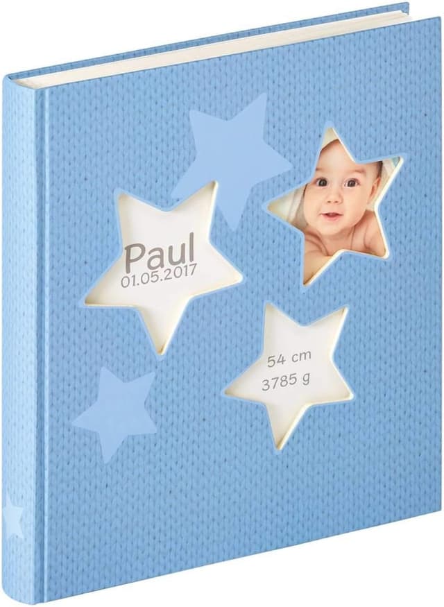 Detalle de Walther Design Album Fotografico Blu Baby Estrella UK-133-L 28 x 30,5 cm
