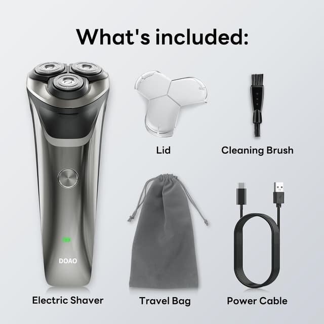 Thumbnail 6 de DOAO Electric Razor 120 min cordless shaver 🪒