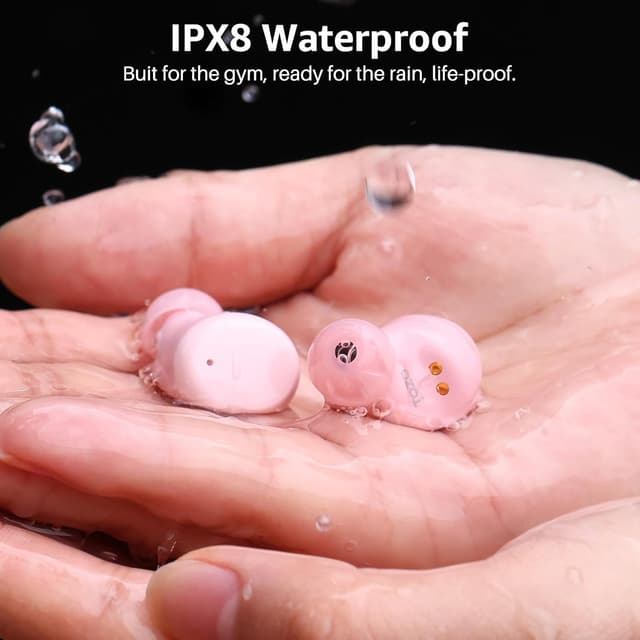 Detalle 2 de TOZO T6 Wireless Earbuds (Bluetooth 5.3) with Wireless Charging, IPX8 and App EQ