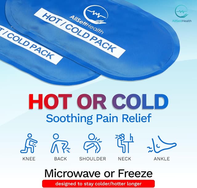 Detalle de 4X Ice Pack for Injuries – Reusable Gel Cold Compress (Cold Compress) 27cm x 13cm, 4 Pack Blue