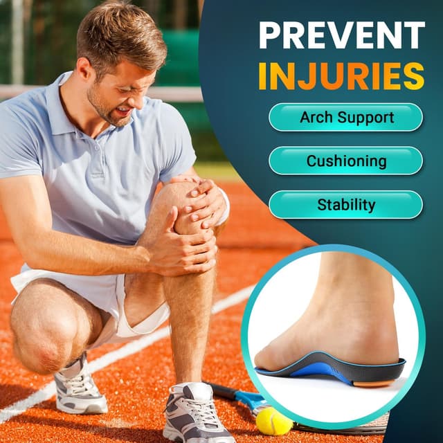 Detalle 2 de PCSsole orthotic insoles with high & medium arch support for flat feet and plantar fasciitis