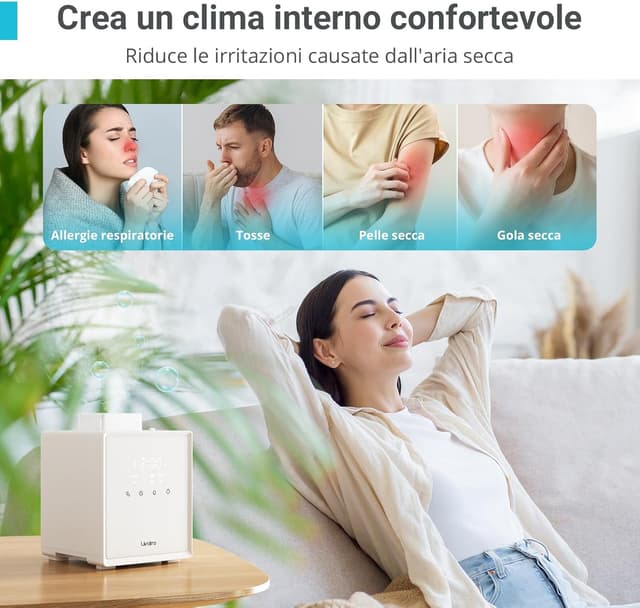 Detalle de Livatro Umidificatore vapore caldo 3 L