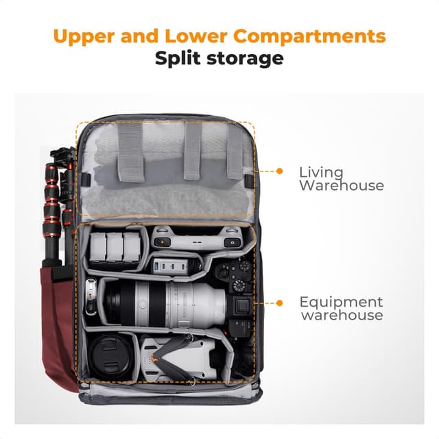 Thumbnail 3 de K&F CONCEPT Zaino Fotocamera 20L