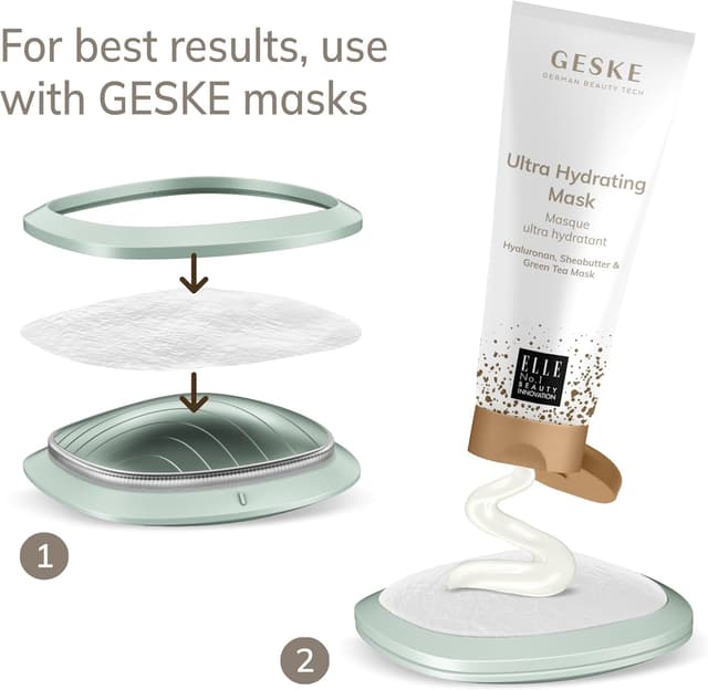Detalle 1 de GESKE SmartAppGuided™ Sonic Warm & Cool Mask 9 en 1 (Beauty LED) : chaleur, fraîcheur et lumière rouge