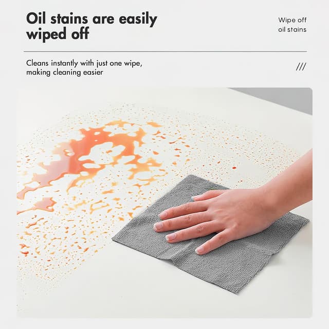 Detalle de ZONJIE Disposable Dish Cloths 2 Rolls Microfibre Multipack (Grey) – wet & dry kitchen cleaning rags