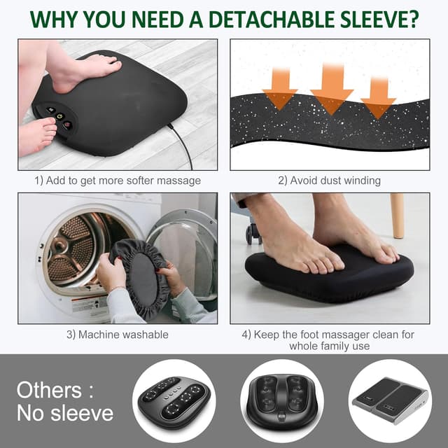 Detalle 2 de Snailax Shiatsu Fußmassagegerät mit Wärmefunktion und 18 Massageköpfen