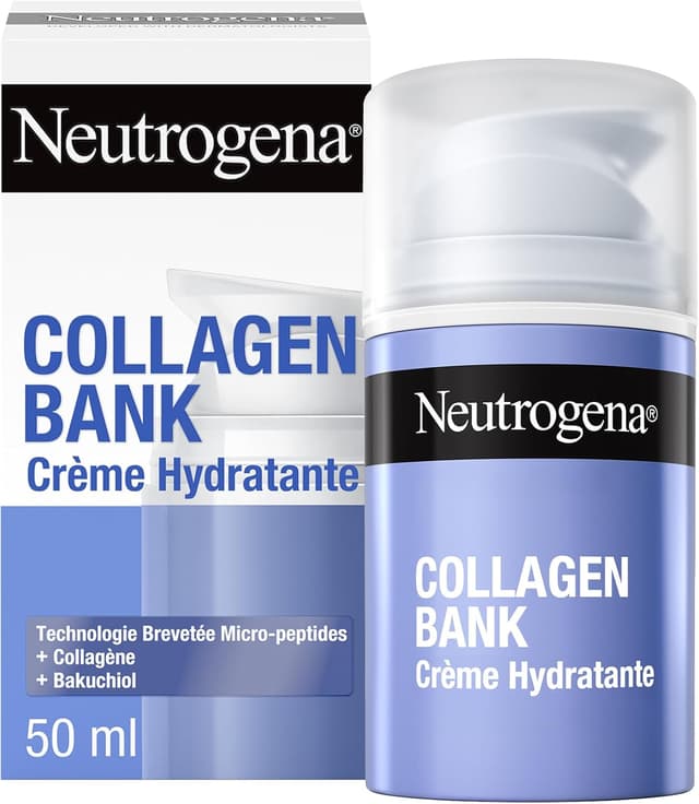 Detalle de Neutrogena Crème Hydratante Visage Collagen Bank (50 ml) au bakuchiol et micro-peptides