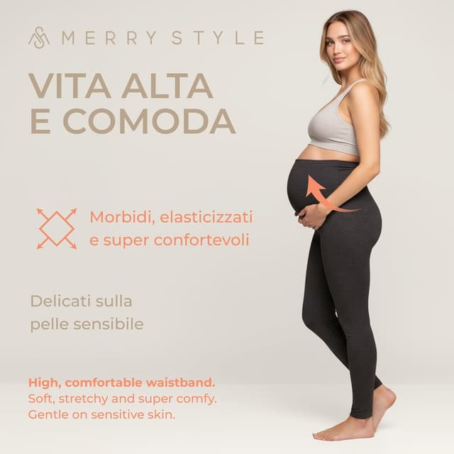 Detalle 1 de Merry Style Leggings Premaman Lunghi MS10-297