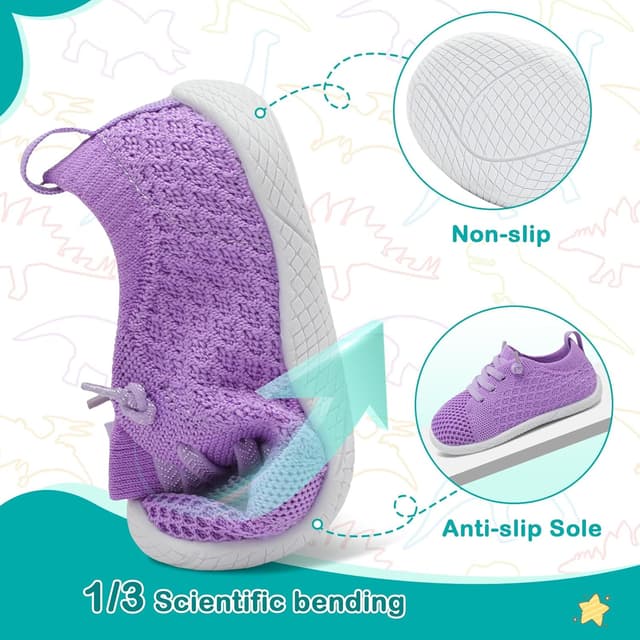 Detalle de JOINFREE Toddler Barefoot Trainers (Wide Fit) – Breathable Mesh Slip-On Shoes for Walking & Play