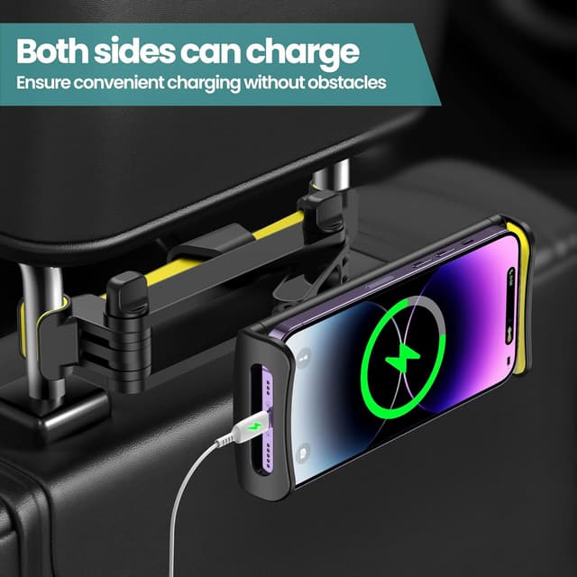 Detalle 2 de SKBSD Tablet-Halterung Auto mit ausziehbarem Kopfstützenarm und 360°-Drehung für 4,7–13 Zoll Geräte