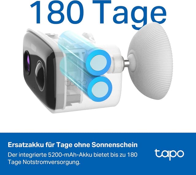 Detalle 2 de Tapo C400 KIT (1080p) Solar-Überwachungskamera für außen mit Farbnachtsicht & WLAN 2,4 GHz