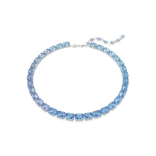 Detalle de Swarovski Collar Tennis Millenia azul degradado, talla octogonal 💍