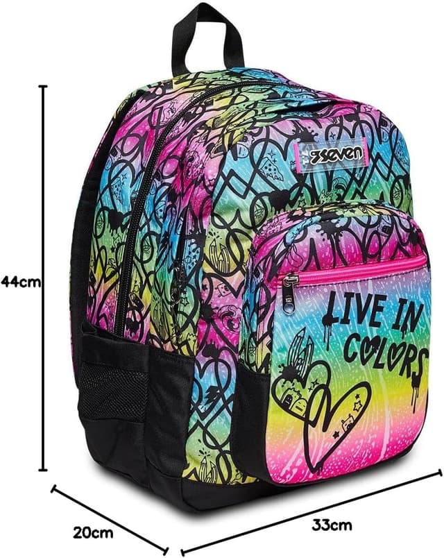 Thumbnail 6 de Seven Zaino Scuola Freethink Multicolore con ring light e doppio scomparto, 34 lt