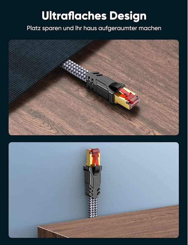 Thumbnail 3 de SNOWKIDS Cat 8 LAN Kabel 5m 40Gbps