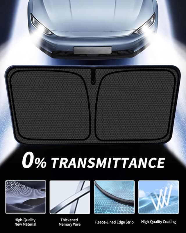 Detalle de Tacoma Custom Windshield Sun Shade (2016–2026) — Foldable UV & Heat Blocker for Front Glass