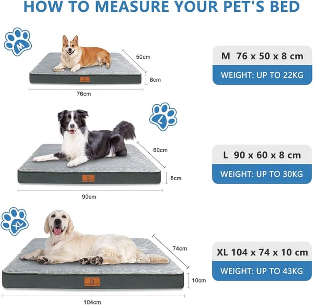 Thumbnail 4 de Gzvxuny Cuscino per Cani Ortopedico XXL 120x74x10cm