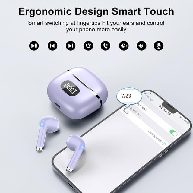 Detalle 1 de Wireless earbuds Bluetooth 5.3 with 4 mic