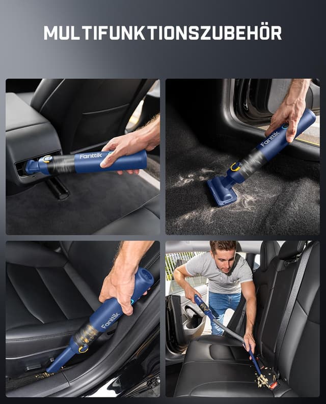 Detalle de Fanttik Slim V8 APEX Akku-Autostaubsauger (4-in-1) mit 19.000 Pa/45 AW, 2 Saugmodi und HEPA-Filter
