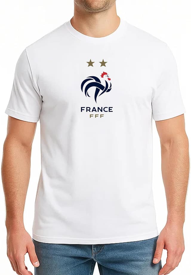 Thumbnail 6 de Icon Sports officially licensed France Football Federation soccer cotton T-shirt (Unisex Adult)