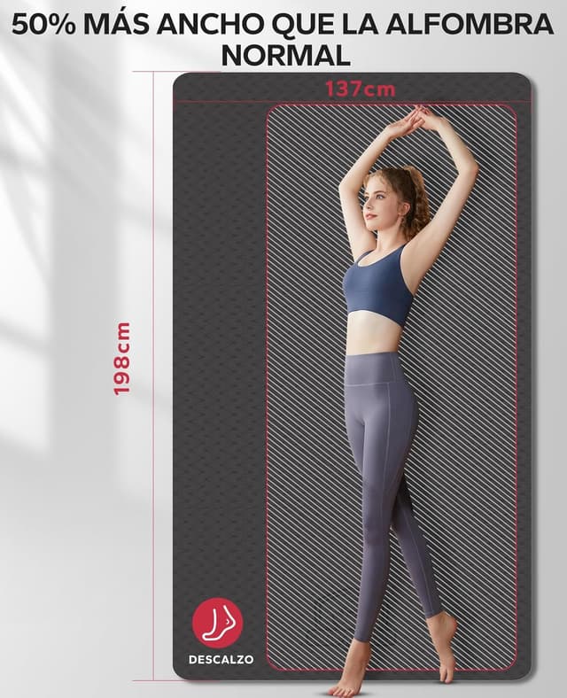 Thumbnail 1 de HAPBEAR Esterilla Yoga Grande 198×137 cm 6mm