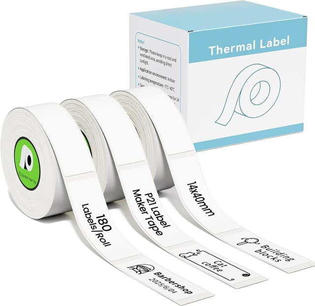 Detalle de Odolpin 3-Rolls for Nelko P21 Label Maker