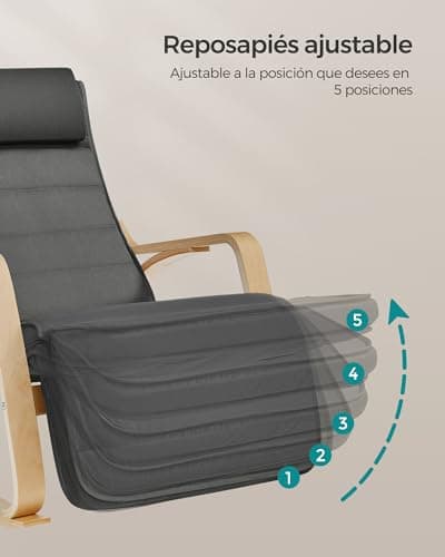 Thumbnail 5 de SONGMICS LYY10G Silla Mecedora Ajustable para Dormitorio 🛋