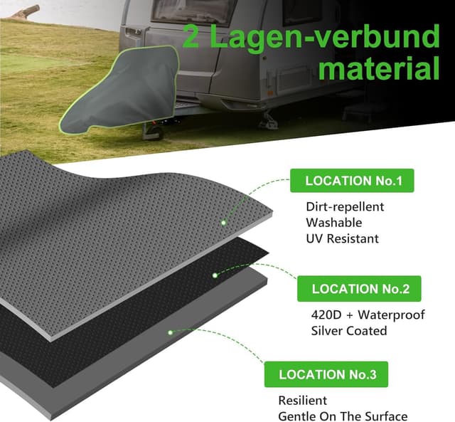 Thumbnail 2 de URAQT Cubierta para Remolque de Caravana 94x65x17