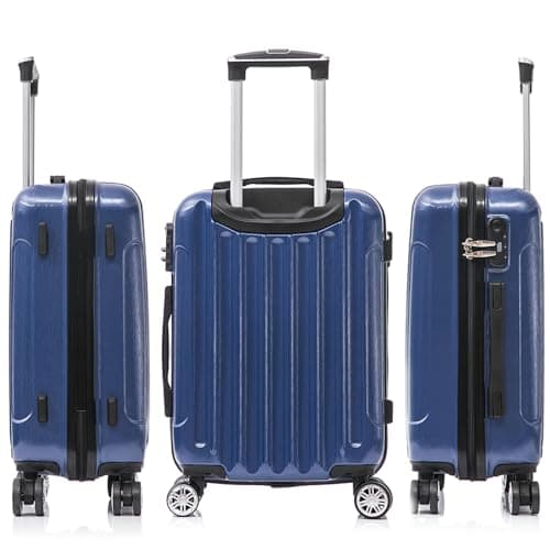 Detalle 2 de 1990s maleta de cabina de policarbonato 55x40x20 cm (40 L) azul marino con 4 ruedas 360º