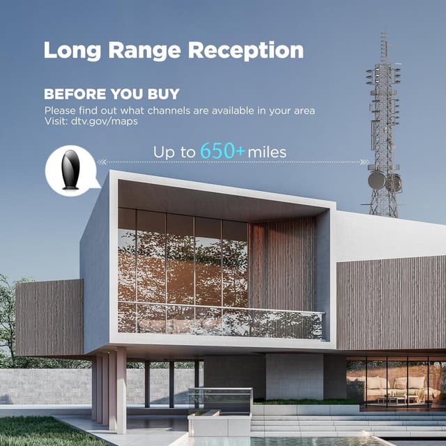 Thumbnail 1 de Digital Indoor TV Aerial for Local Channels