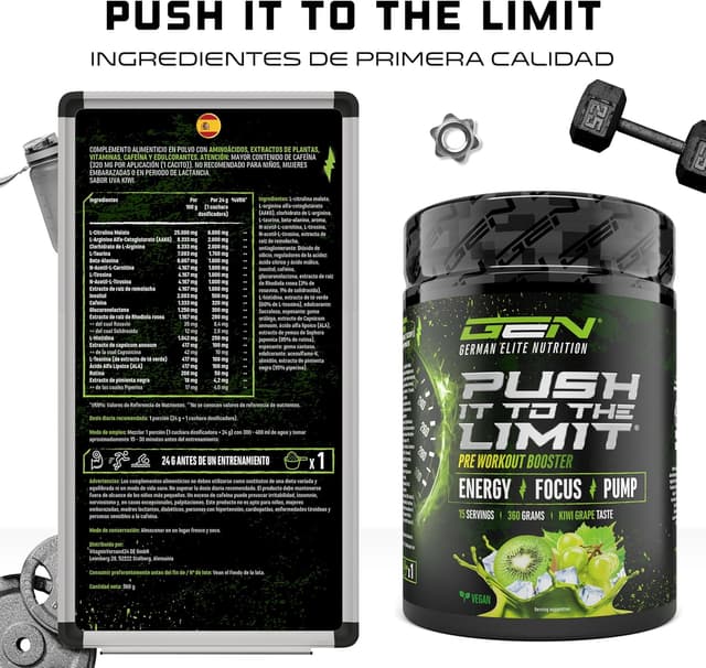 Detalle 2 de Push it to the Limit - Pre-Entrenamiento Kiwi Uva 💪