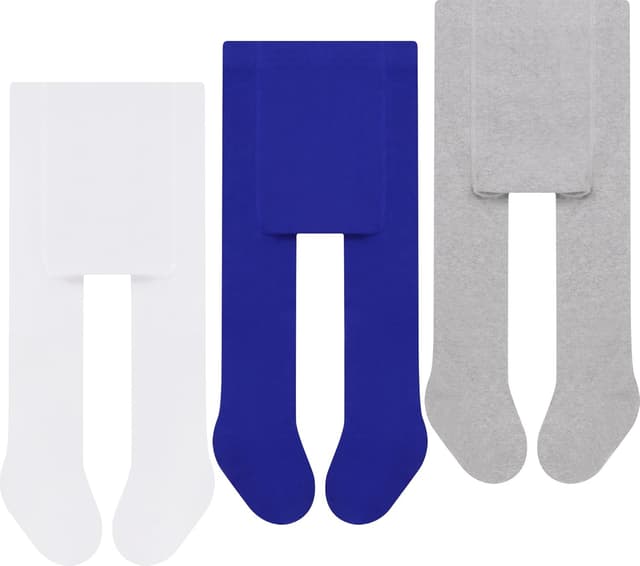 Detalle de L&K-II confezione da 3 collant per neonati e bambini in maglia multicolore 2766
