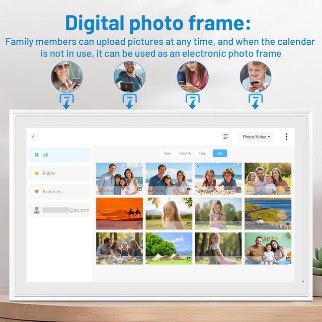Thumbnail 6 de Digital Calendar Smart Wall Display (21.5-Inch) for 2026 Planning, Chore Tasks, Weather & Photo Frame