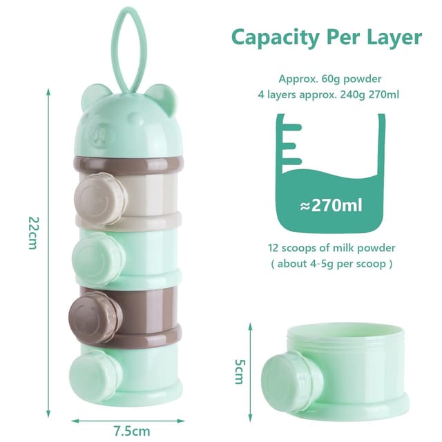 Thumbnail 1 de Vicloon Milchpulver-Portionierer 4‑Lagig Milchsuppport Spender 🔬