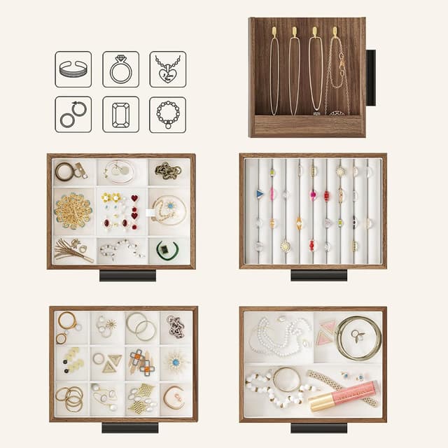 Thumbnail 6 de HOOBRO EBH09JB04 Caja Joyero 4 niveles