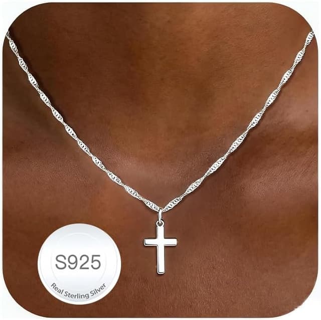 Detalle de Avotto Kreuzkette Damen 925, 18+2