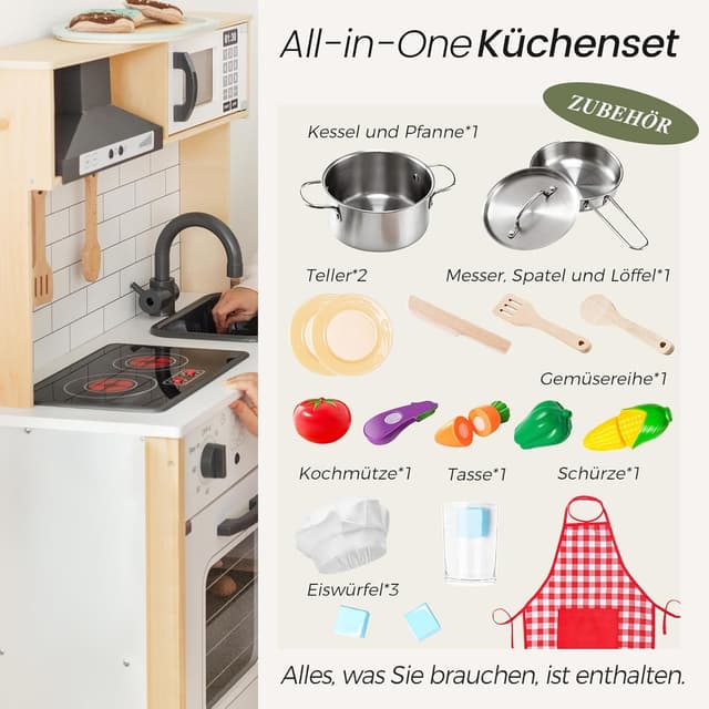 Detalle 2 de Tiny Land Kinderküche 104 cm