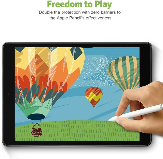 Detalle de apiker 2-Pack Tempered Glass Screen Protector for iPad 7th–9th Gen (10.2")