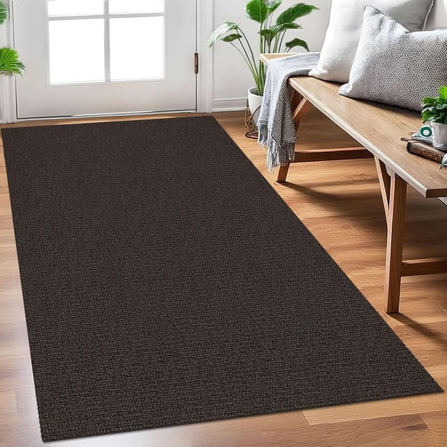 Detalle de EARTHALL Washable Area Rug 3x5 Ft Non Slip Entryway Mat (Taupe/Coffee)