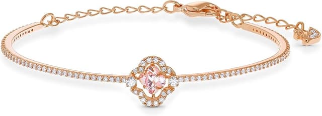 Detalle de Swarovski Una brazalete trébol cristal rosa 1 unidad