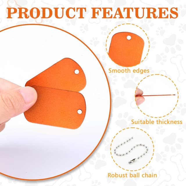 Detalle de LALAGO 30 Aluminium Hundemarken DIY Dog Tag