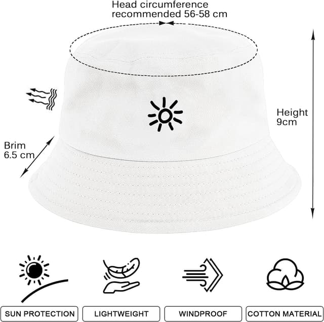 Detalle de Tuopuda Bob en coton anti-UV pliable unisexe (homme/femme) – chapeau de pêcheur de voyage
