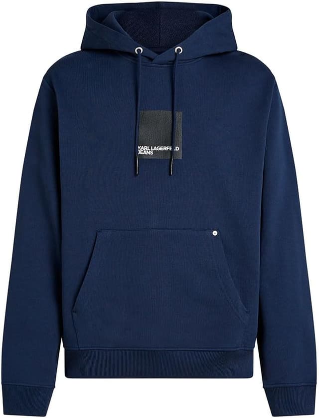 Detalle de Karl Lagerfeld Jeans Herren Box Logo Hoodie mit normaler Passform (Forest Night)