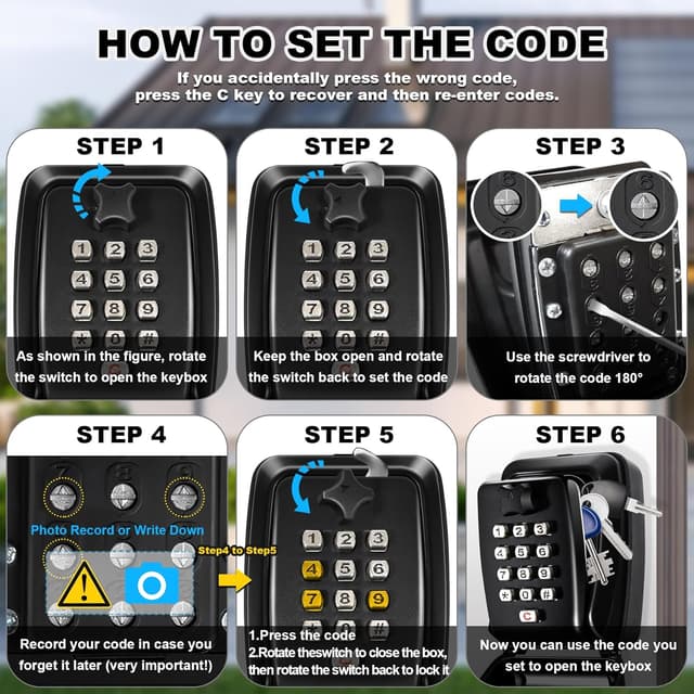 Thumbnail 3 de Laihur Key Safe Wall Mounted 12-digit combination key box 🔐