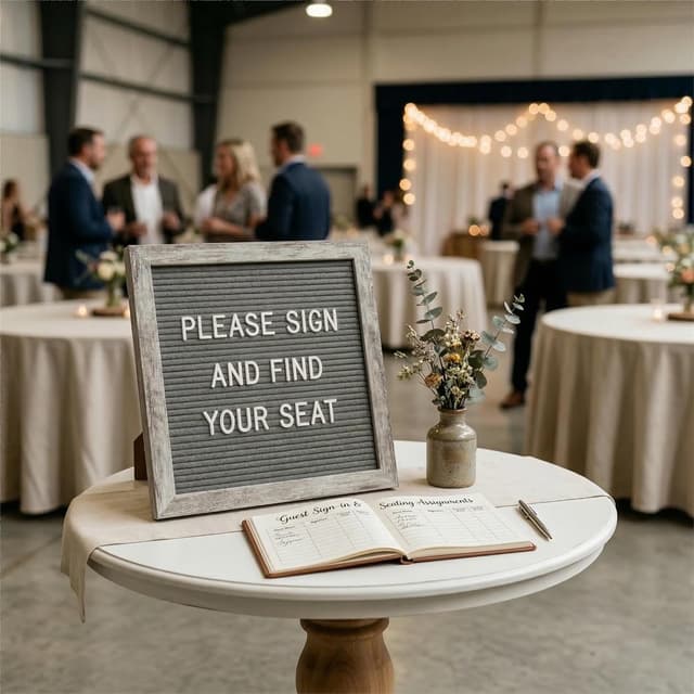 Detalle de Changeable Felt Letter Board 25x25cm Gray felt