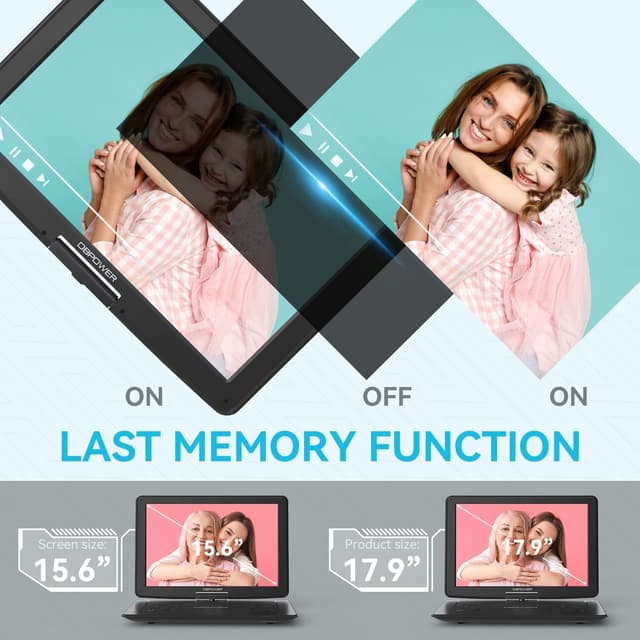 Thumbnail 2 de DBPOWER 17.9" Portable DVD Player 6‑Hour Battery 📀
